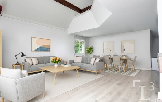 City center! Duplex attic with lake and Alps views